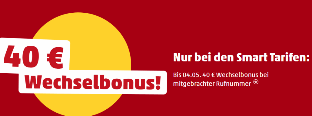 Penny Mobil Wechselbonus Aktion: 40 € Bonus für Smart-Tarif-Neukunden!